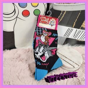 NWT Whimsical Duo: {Tom and Jerry} 2 Pair Crew Socks NWT